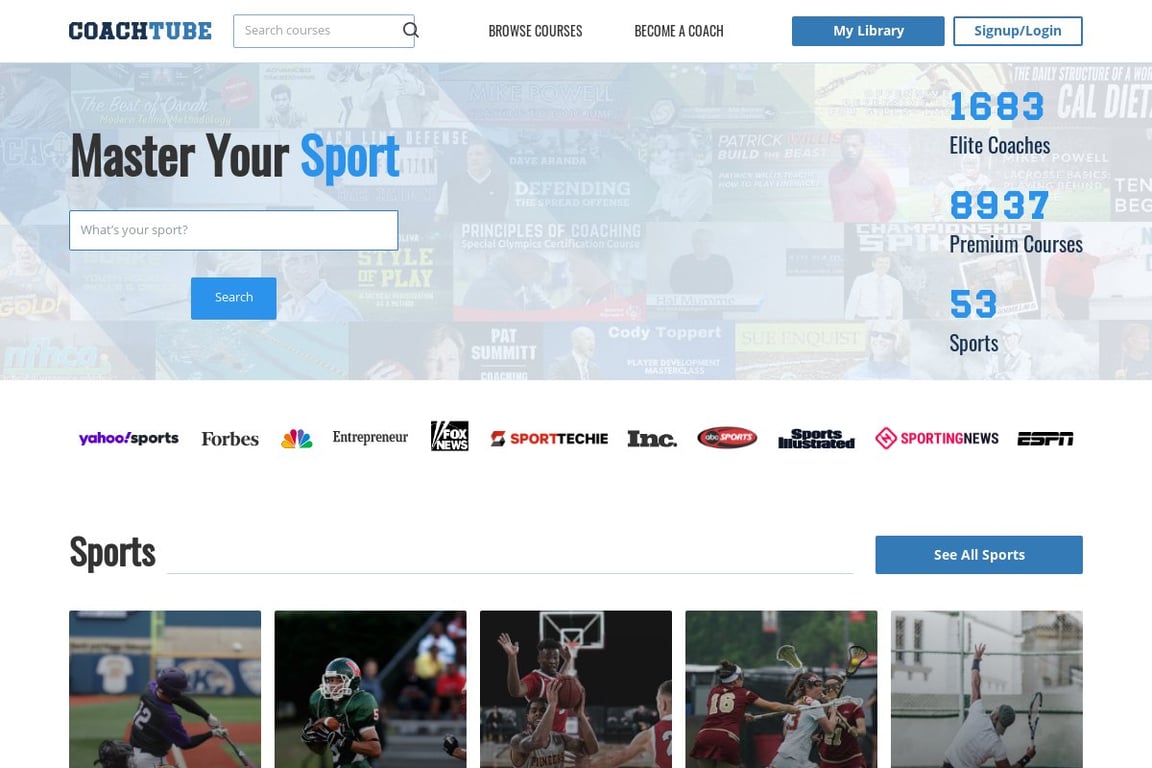 CoachTube homepage