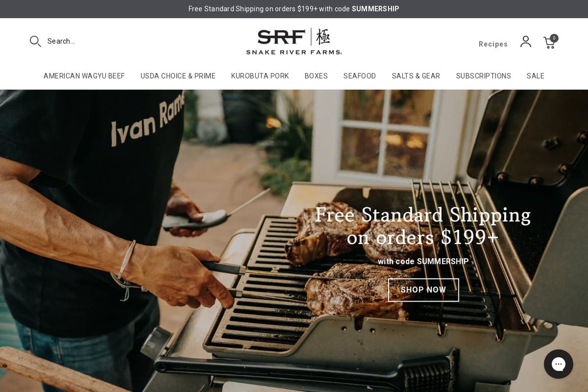 Snake River Farms homepage
