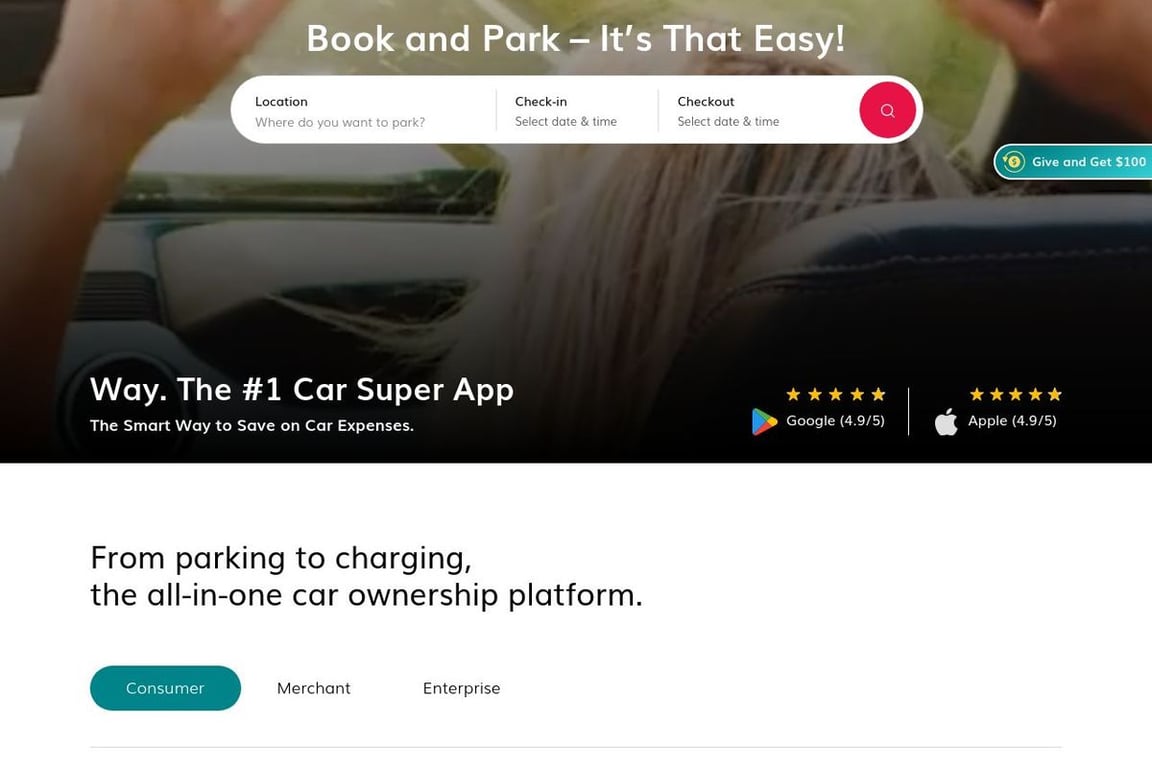 Way.com homepage