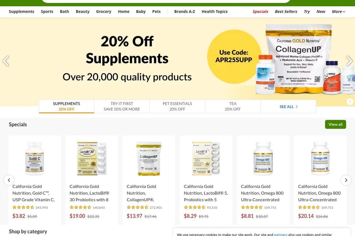 IHerb homepage