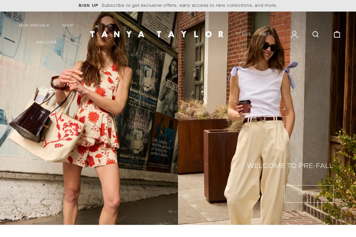 Tanya Taylor homepage