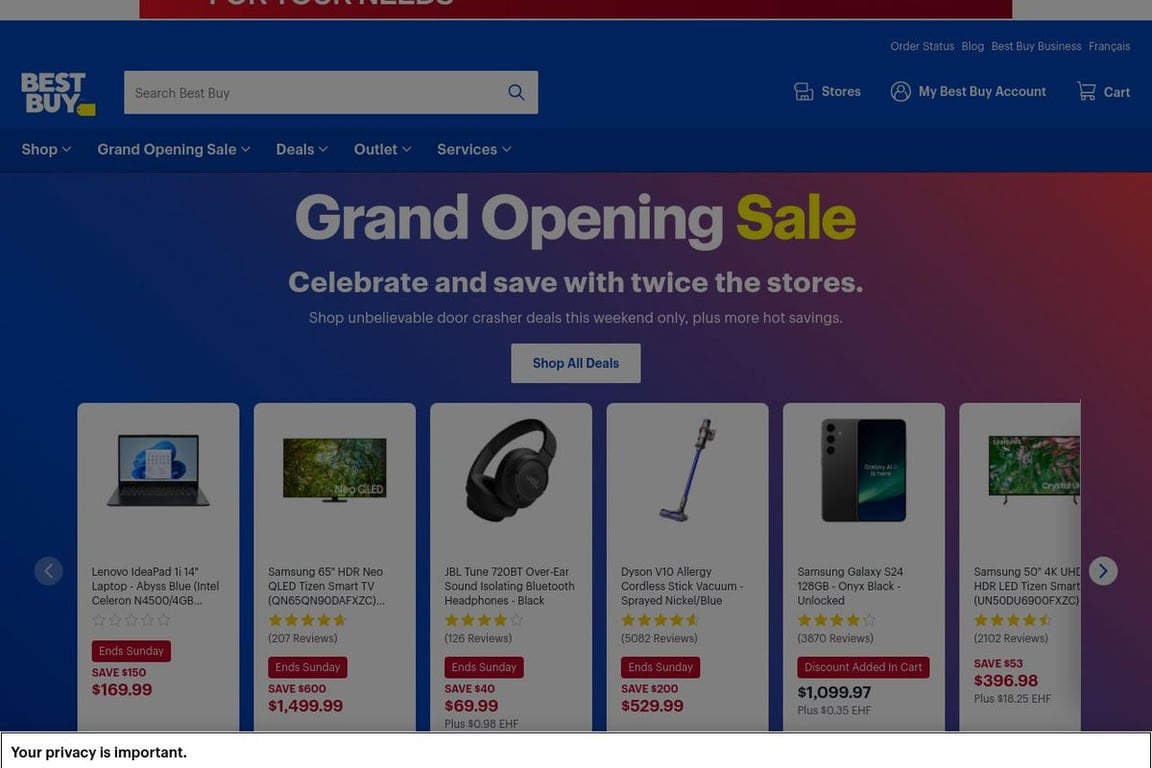 Best Buy CA homepage