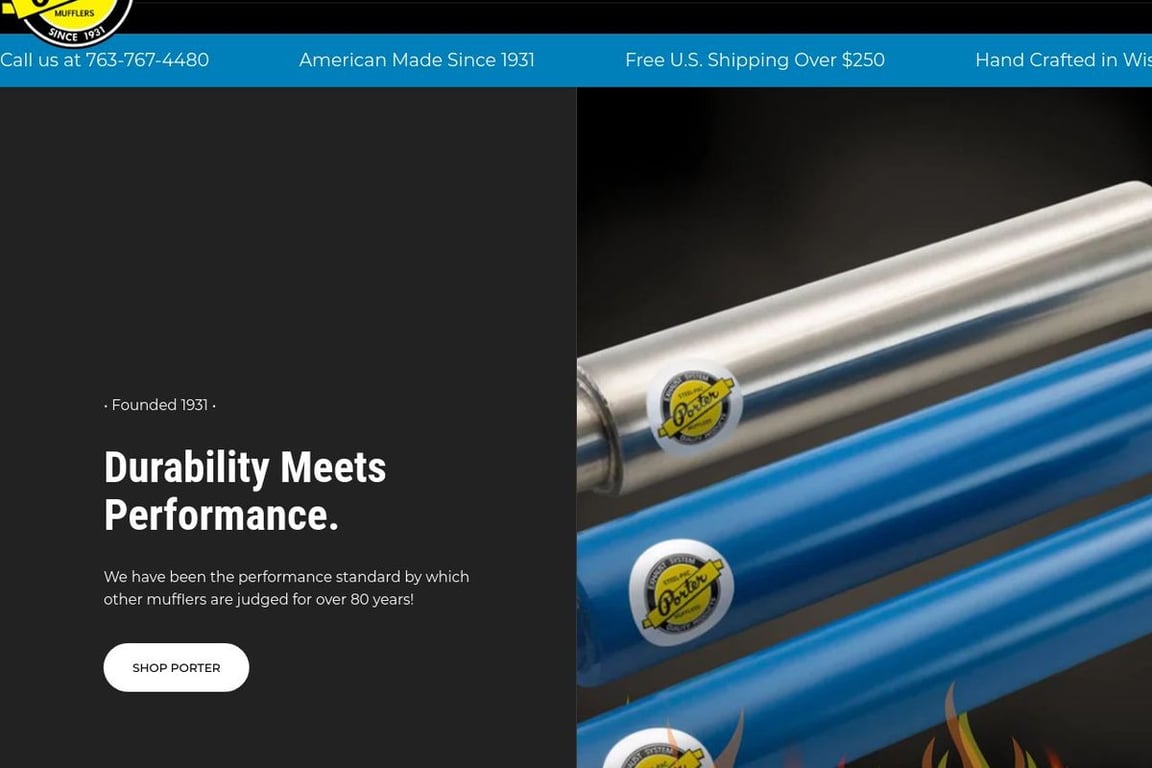 Porter Muffler homepage