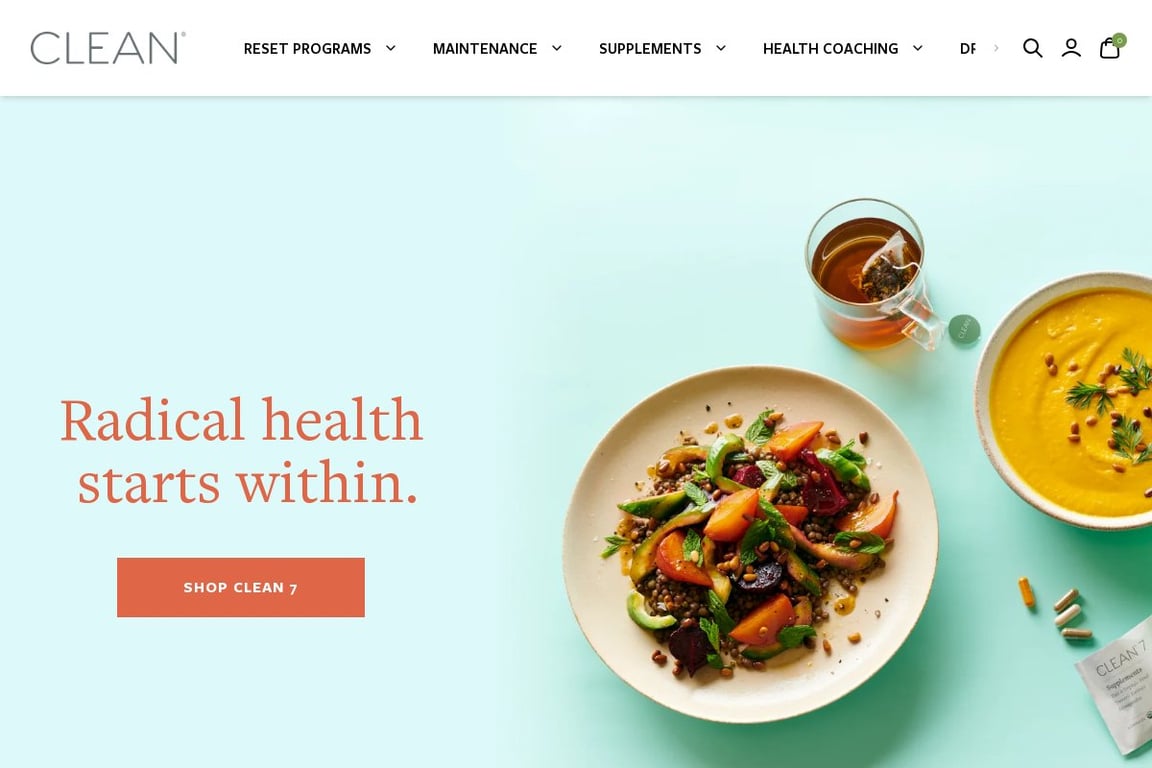 Clean homepage