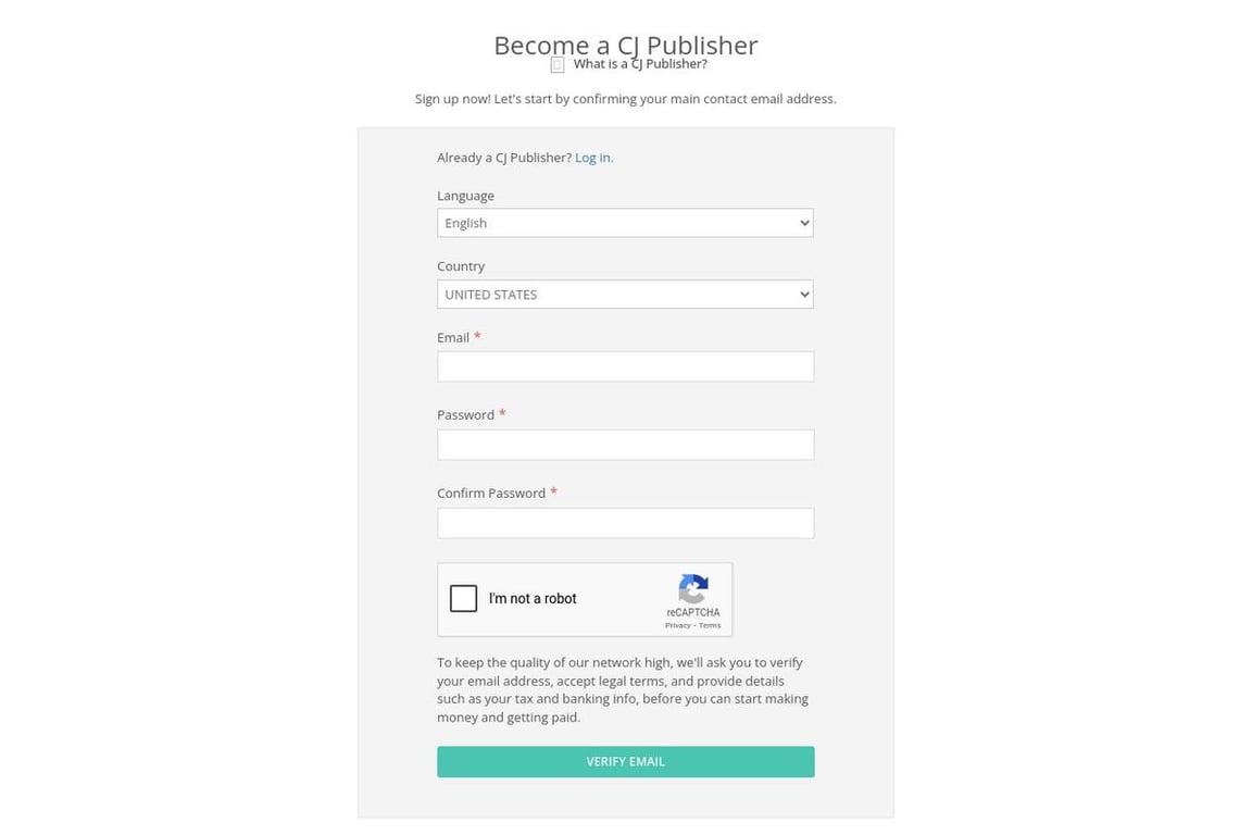 Crayola affiliate program signup page