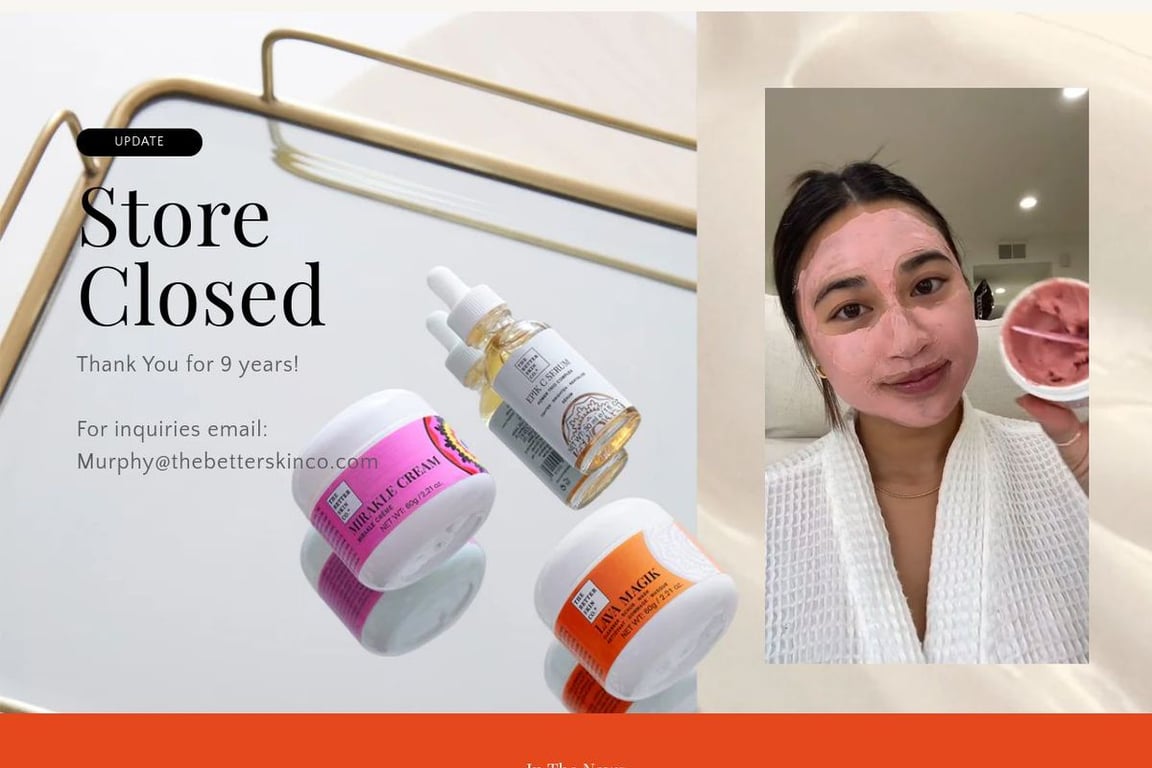 The Better Skin Co. homepage
