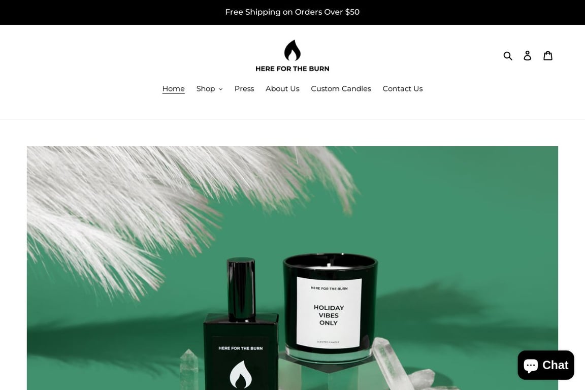 Here For The Burn homepage