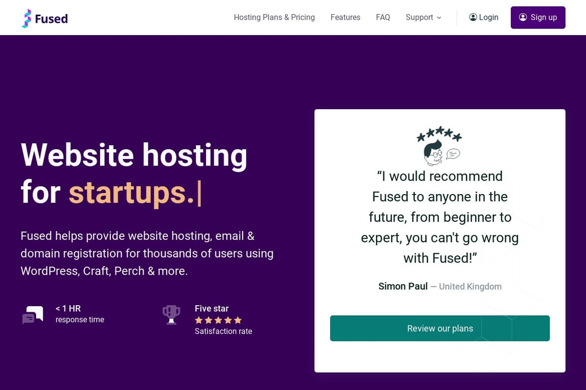 Fused affiliate program signup page