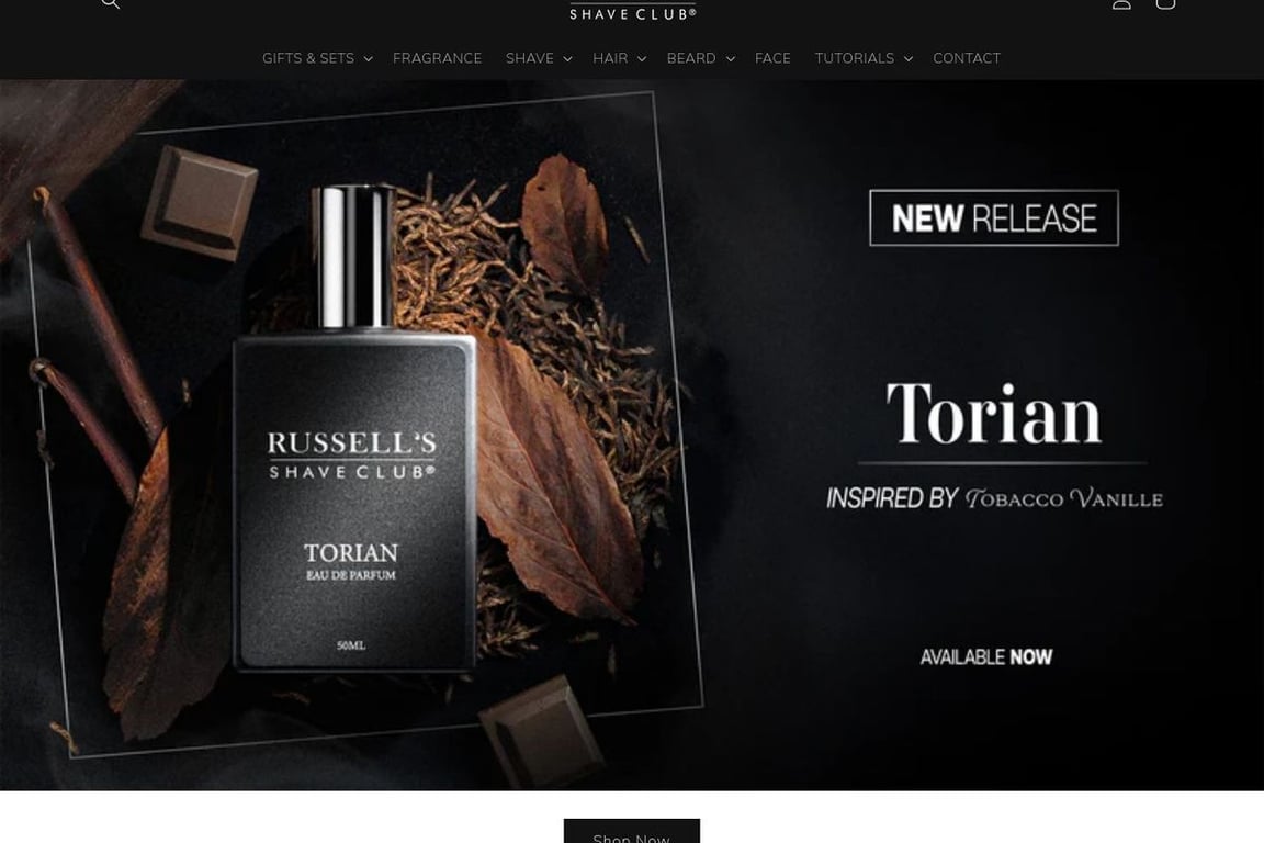 Russell’s Shave Club homepage