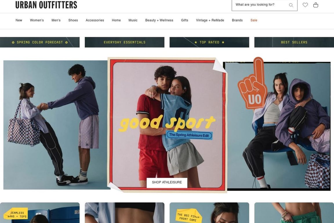Urban Outfitters DE homepage
