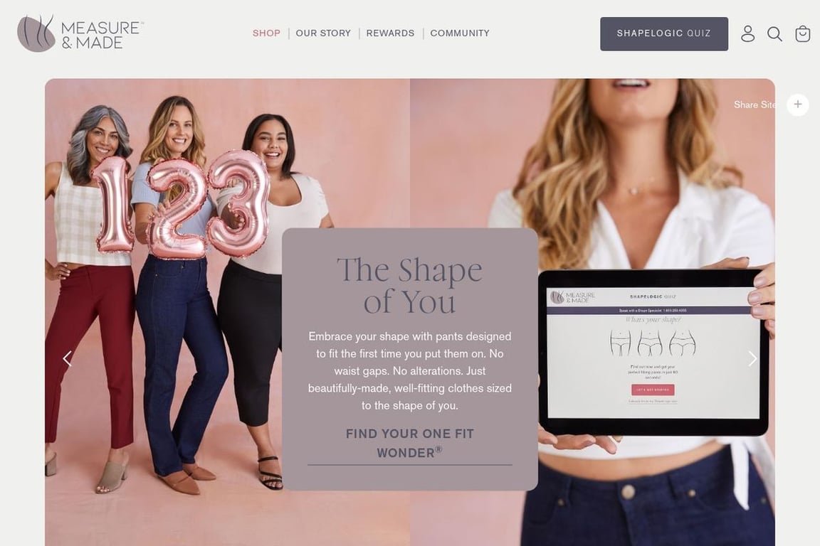 Measure and Made homepage