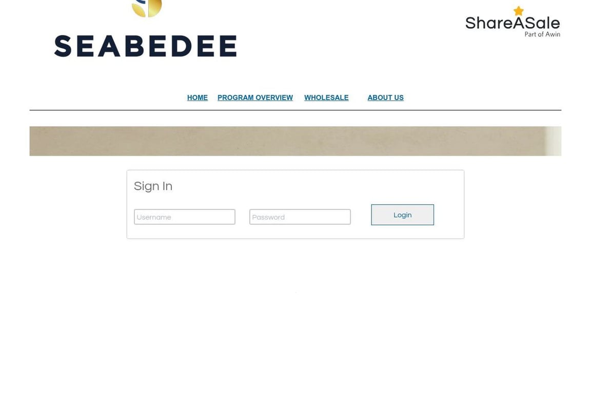 Seabedee affiliate program signup page