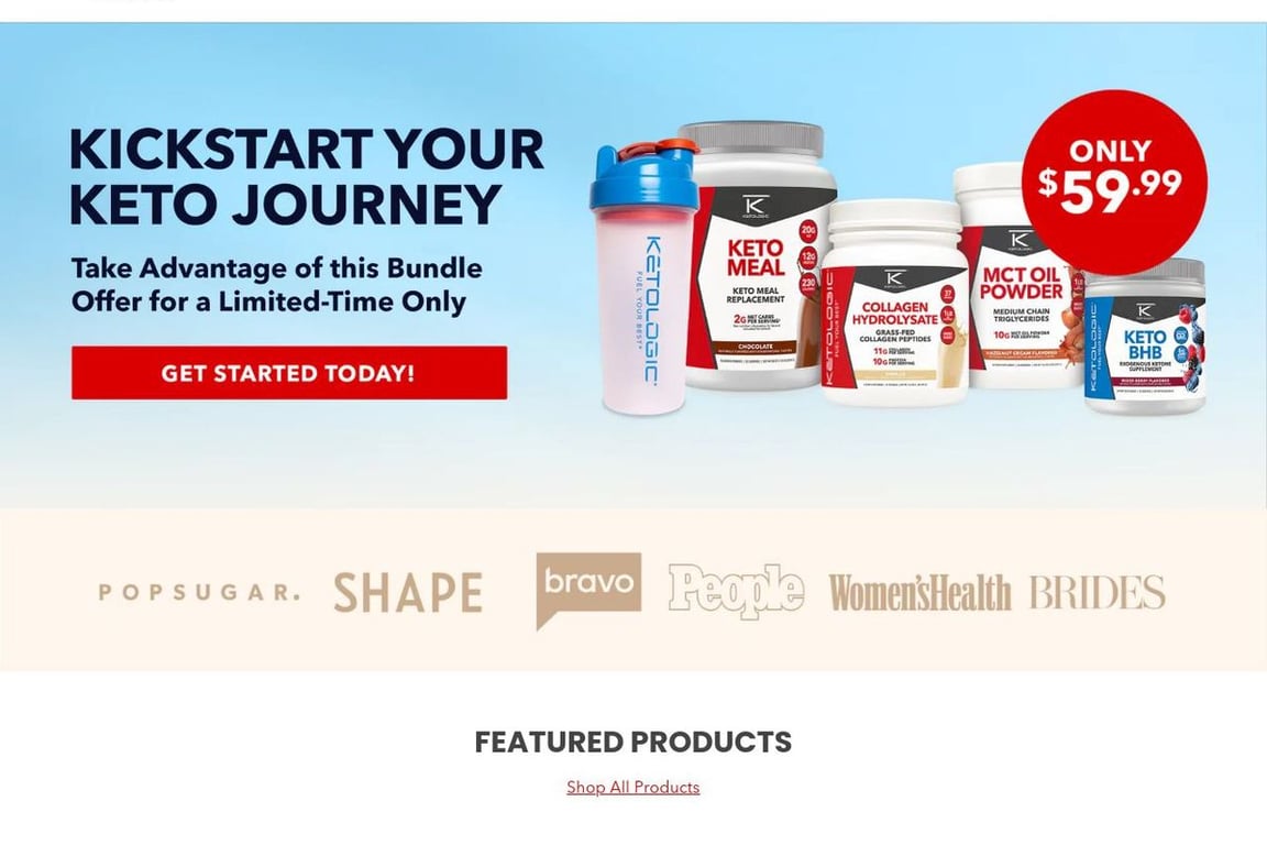 KetoLogic homepage