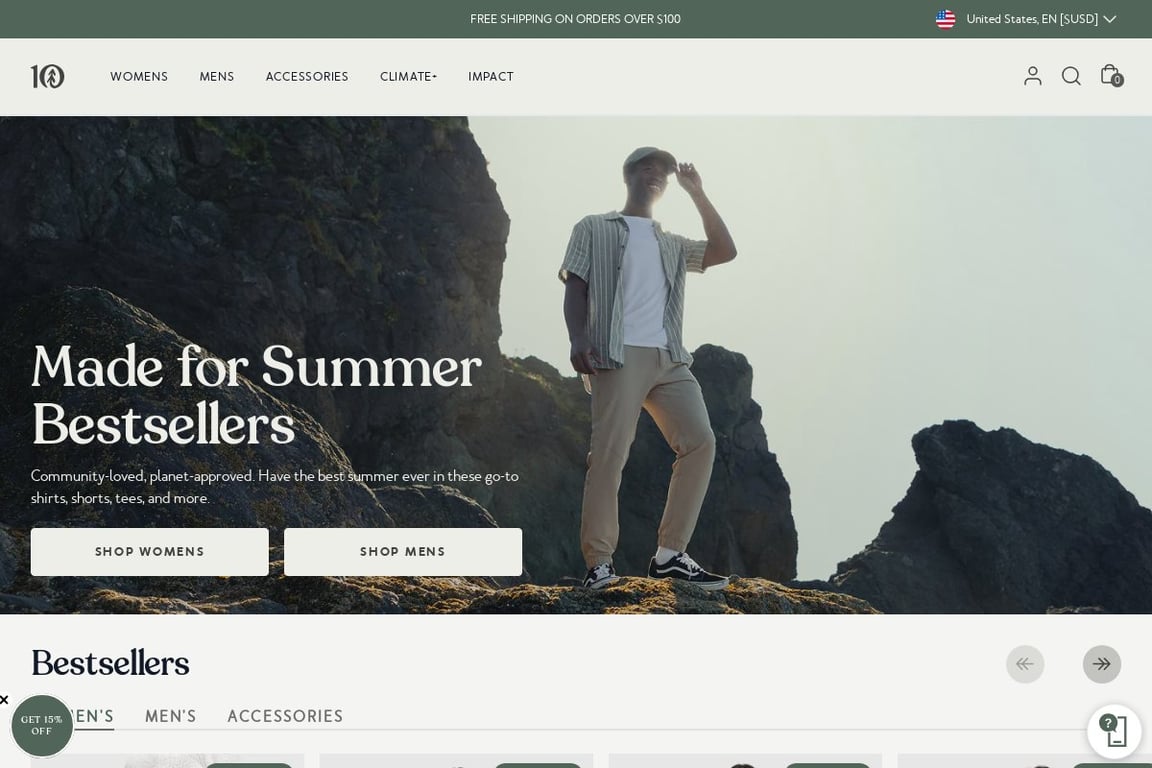tentree homepage