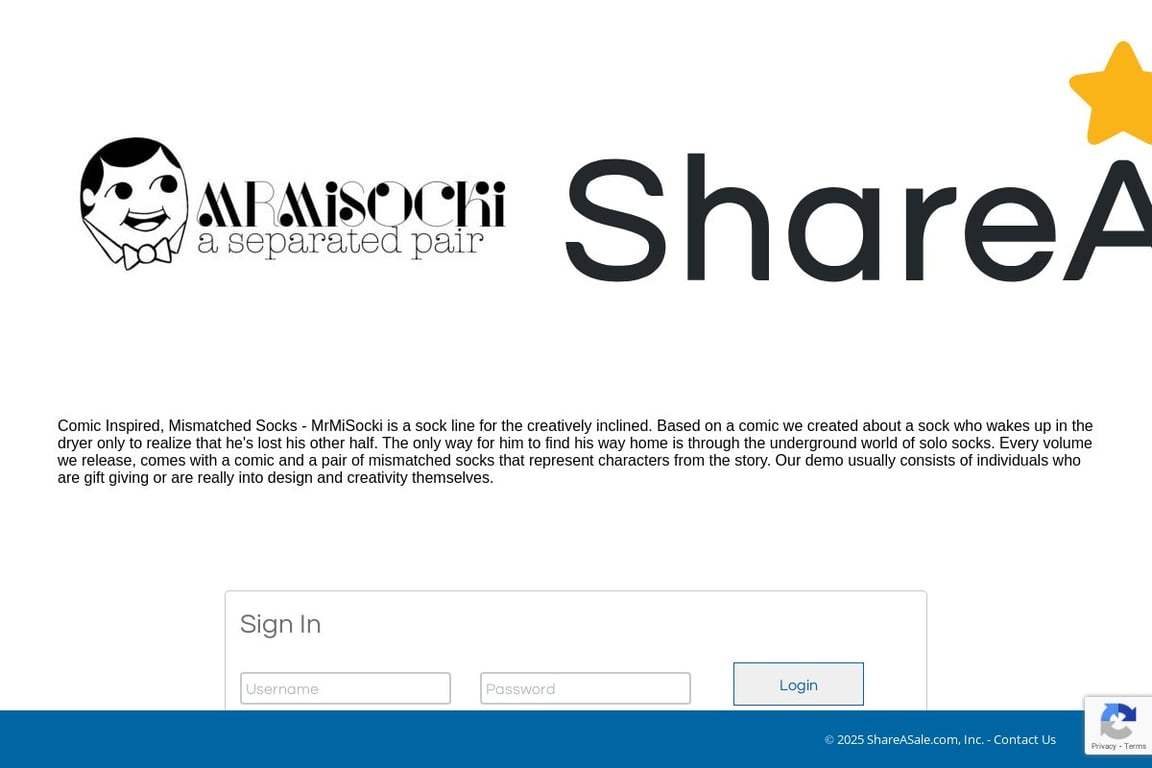 MrMiSocki affiliate program signup page
