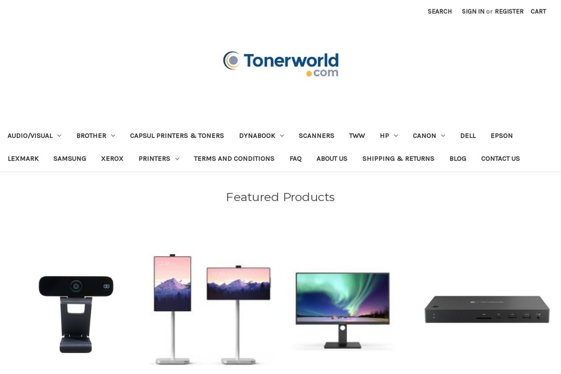 TonerWorld homepage