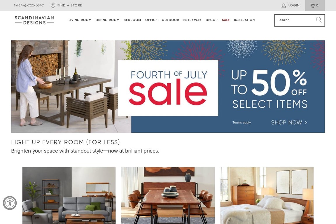 Scandinavian Designs homepage