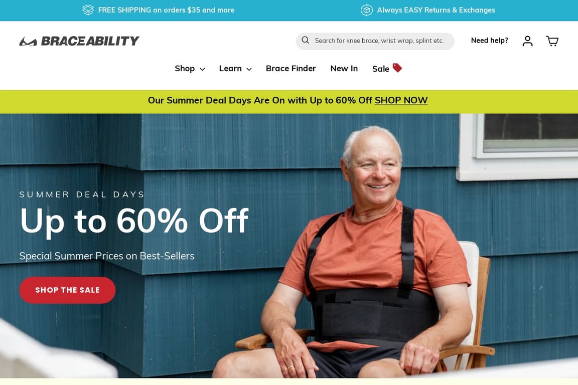 BraceAbility homepage