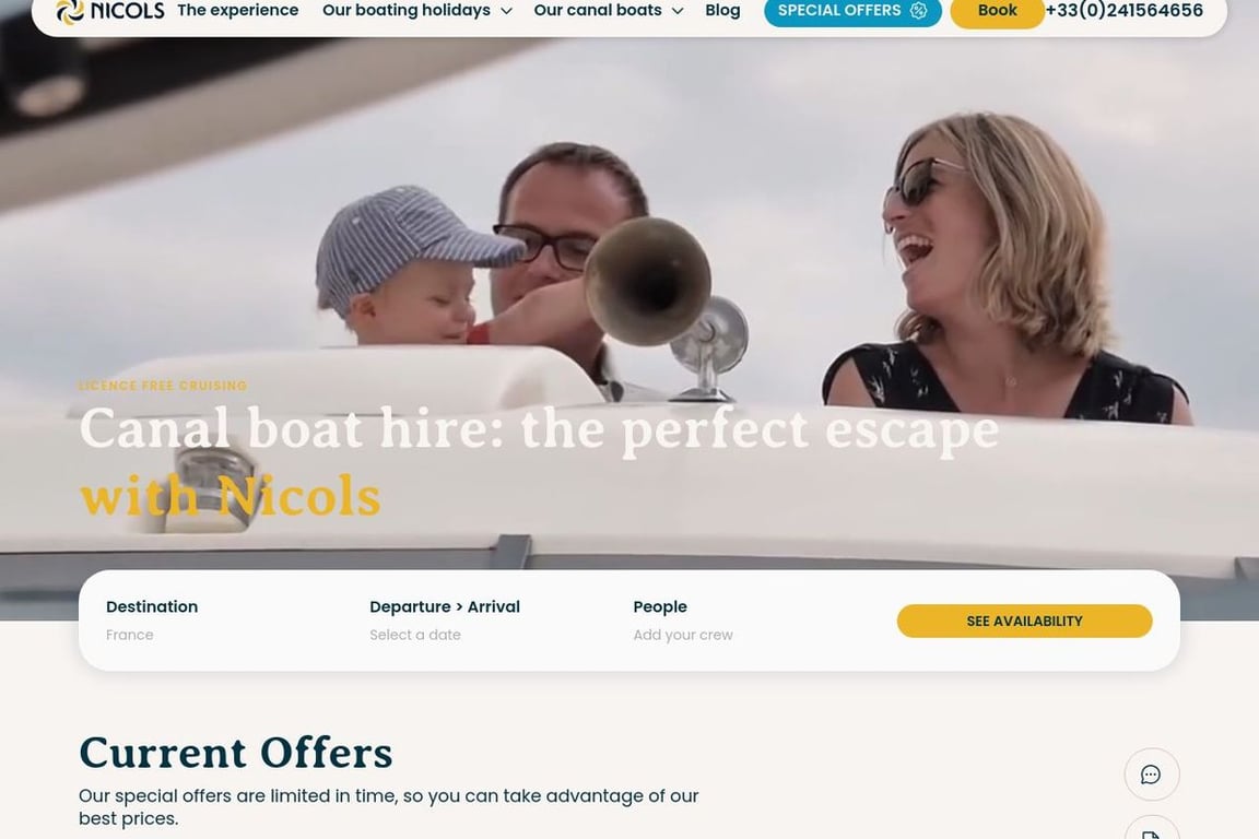 Nicols Yachts UK homepage