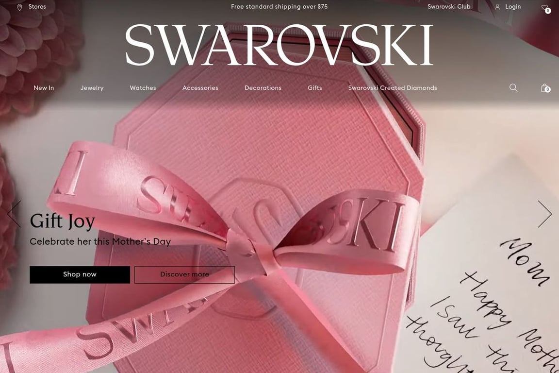 Swarovski homepage
