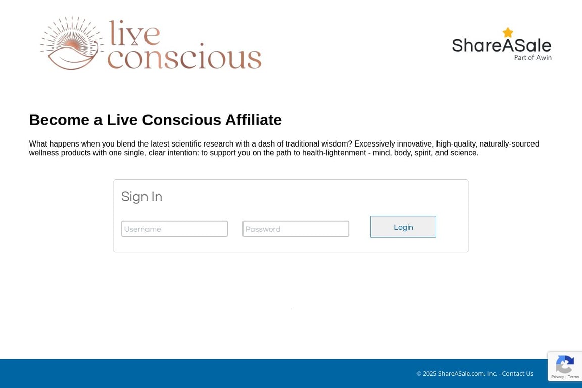 LiveWell Labs affiliate program signup page