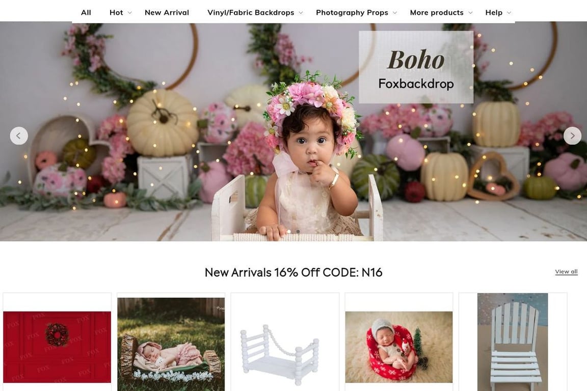 Foxbackdrop homepage