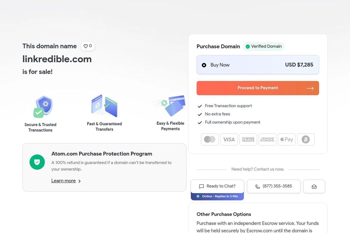 Linkredible homepage