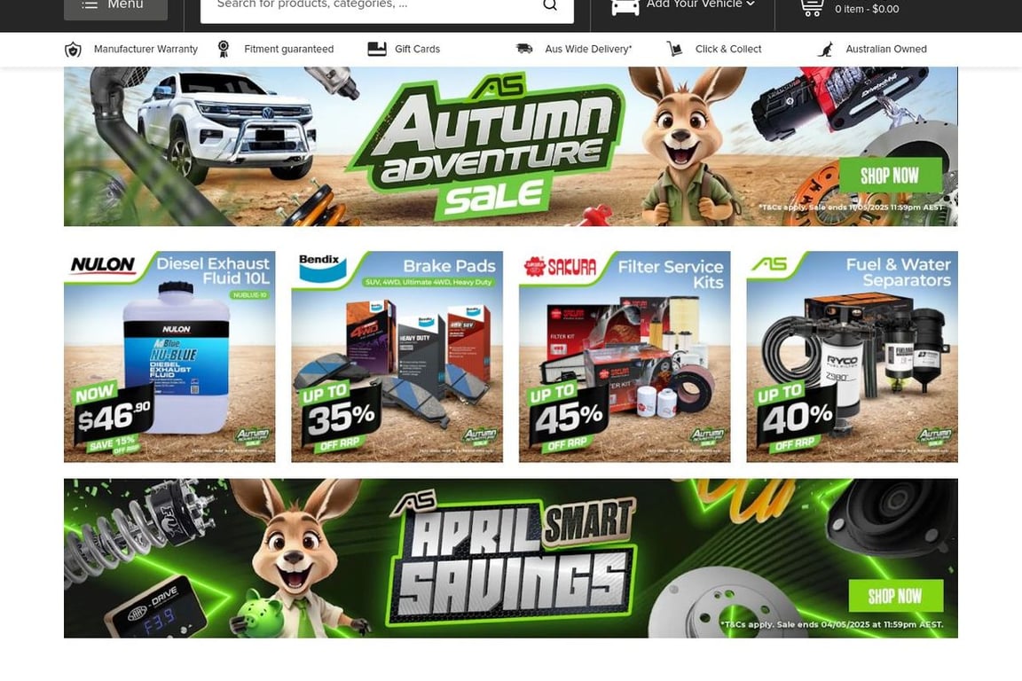 Automotive Superstore homepage