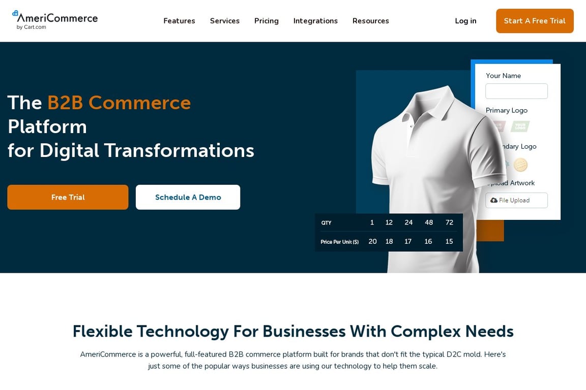 AmeriCommerce homepage