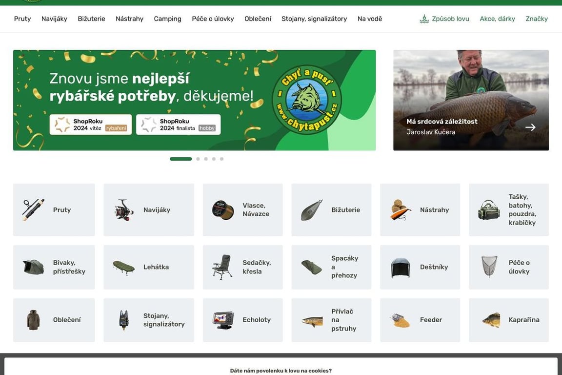 Chytapust.cz homepage