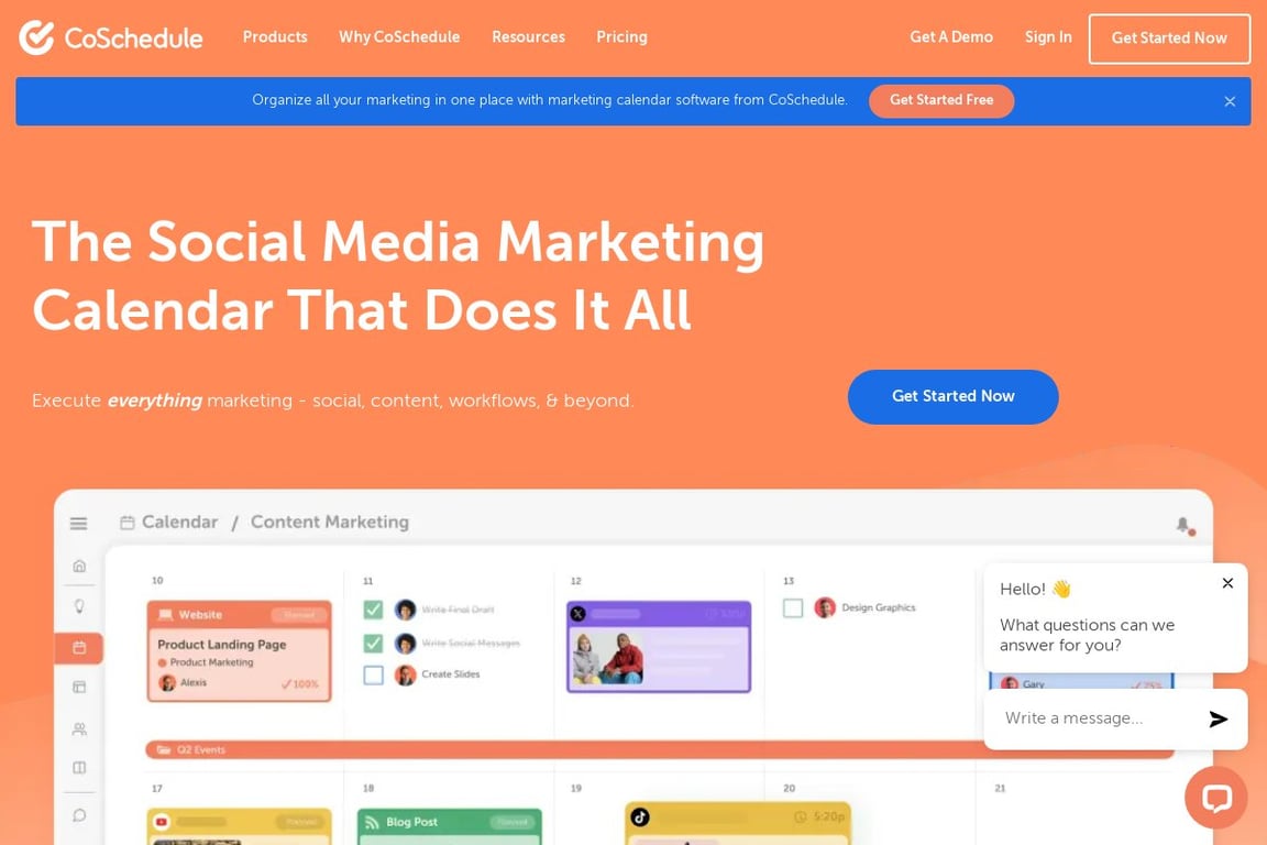 CoSchedule homepage