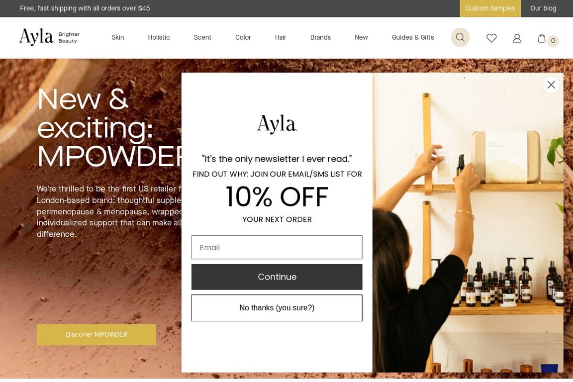 Ayla homepage