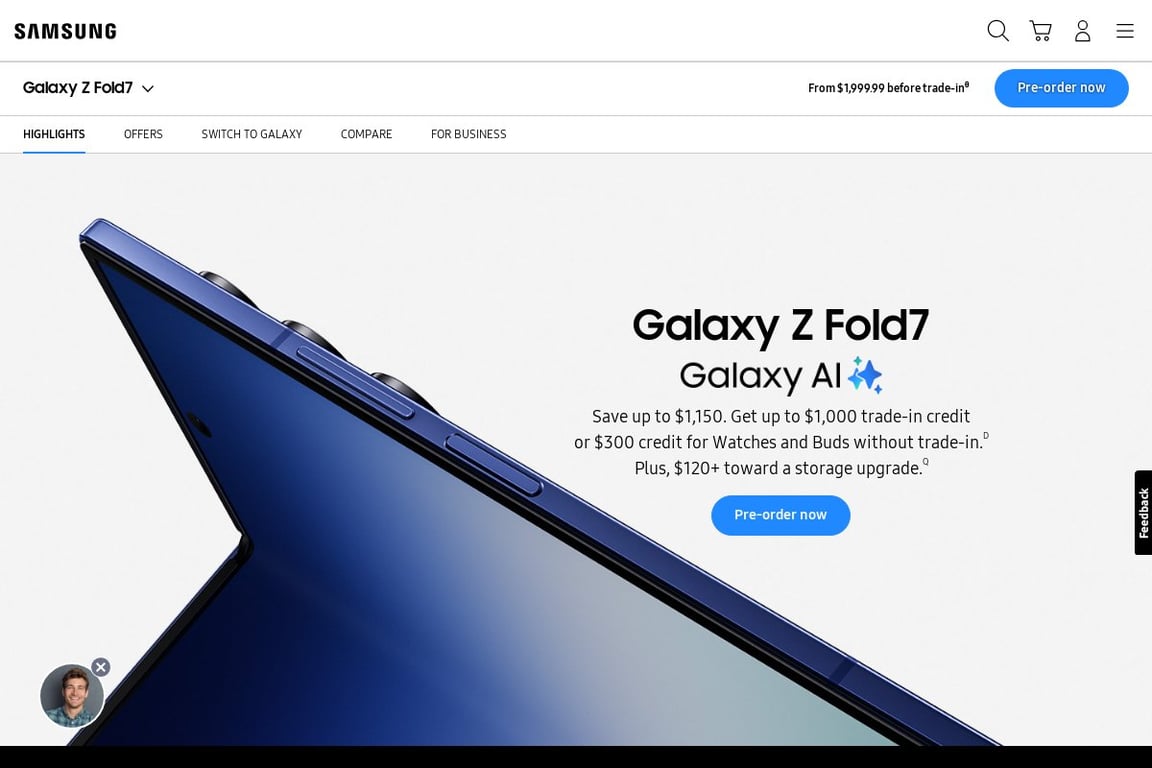 Samsung homepage