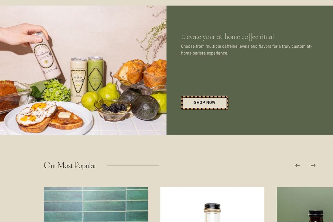 Explorer Cold Brew homepage