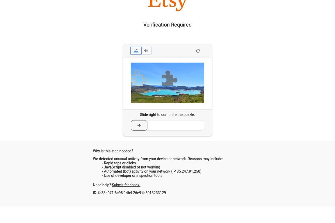 Etsy homepage