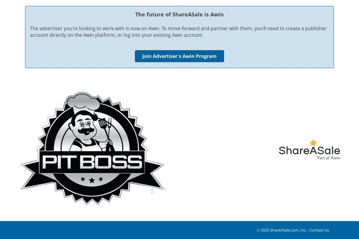 Pit Boss Grills affiliate program signup page