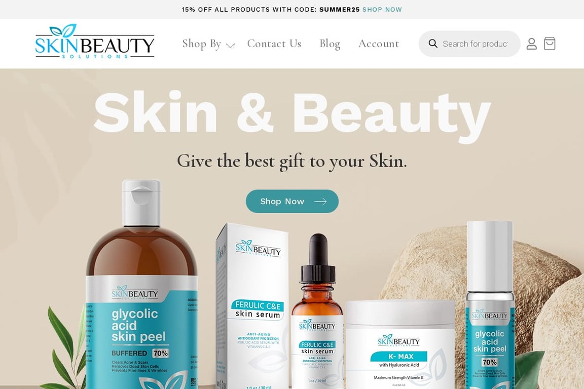 Skin Beauty Solutions homepage