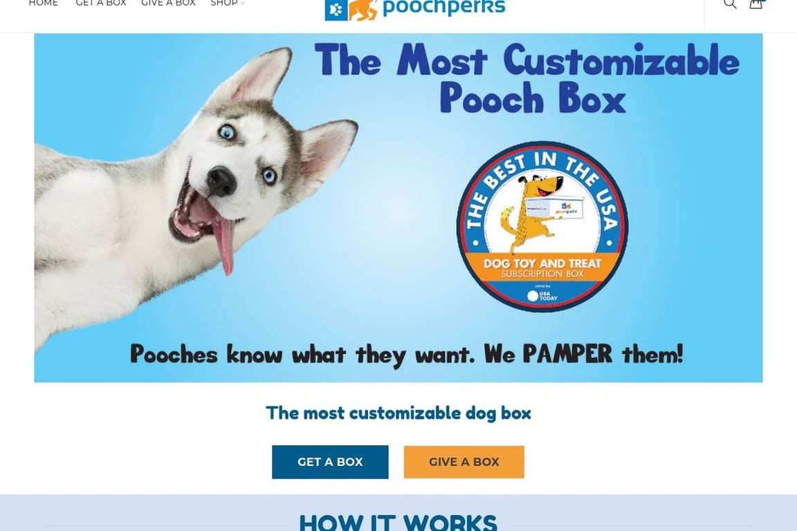 Pooch Perks homepage