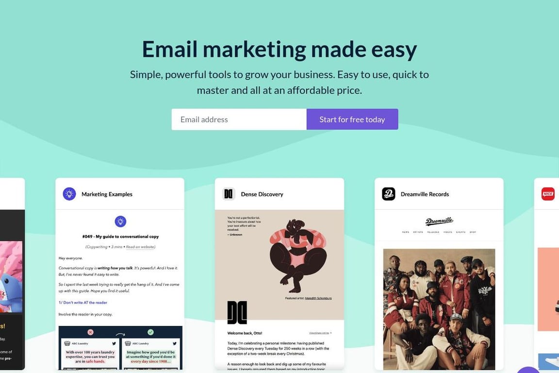 EmailOctopus homepage