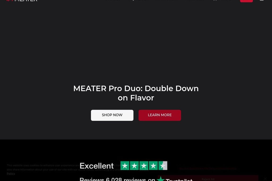 Meater homepage