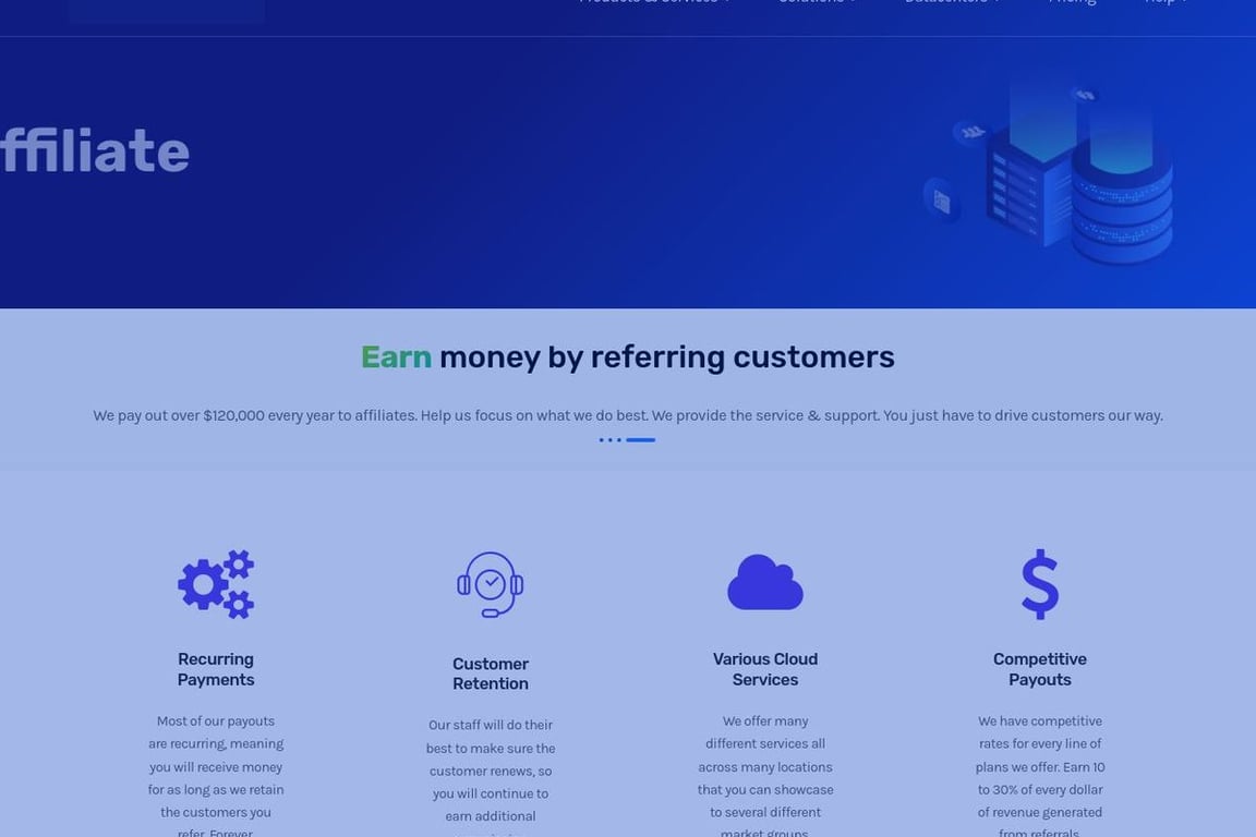 VirMach affiliate program signup page