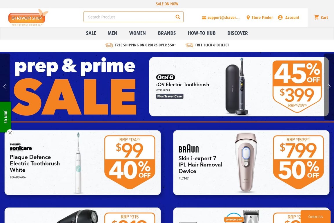 Shaver Shop (NZ) homepage