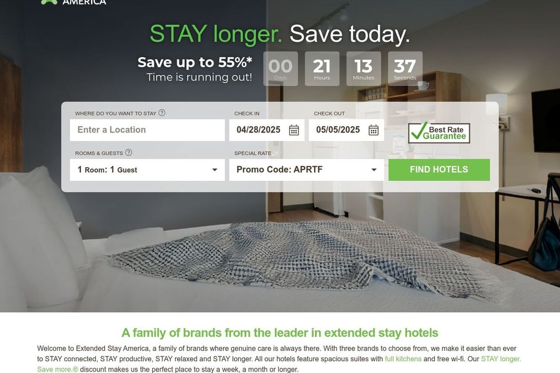 Extended Stay America homepage