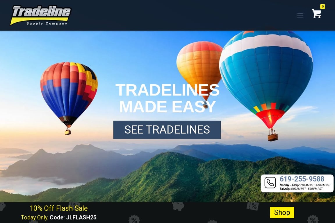 Tradeline Supply Company homepage