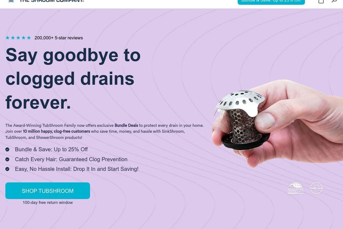 The Shroom Company homepage