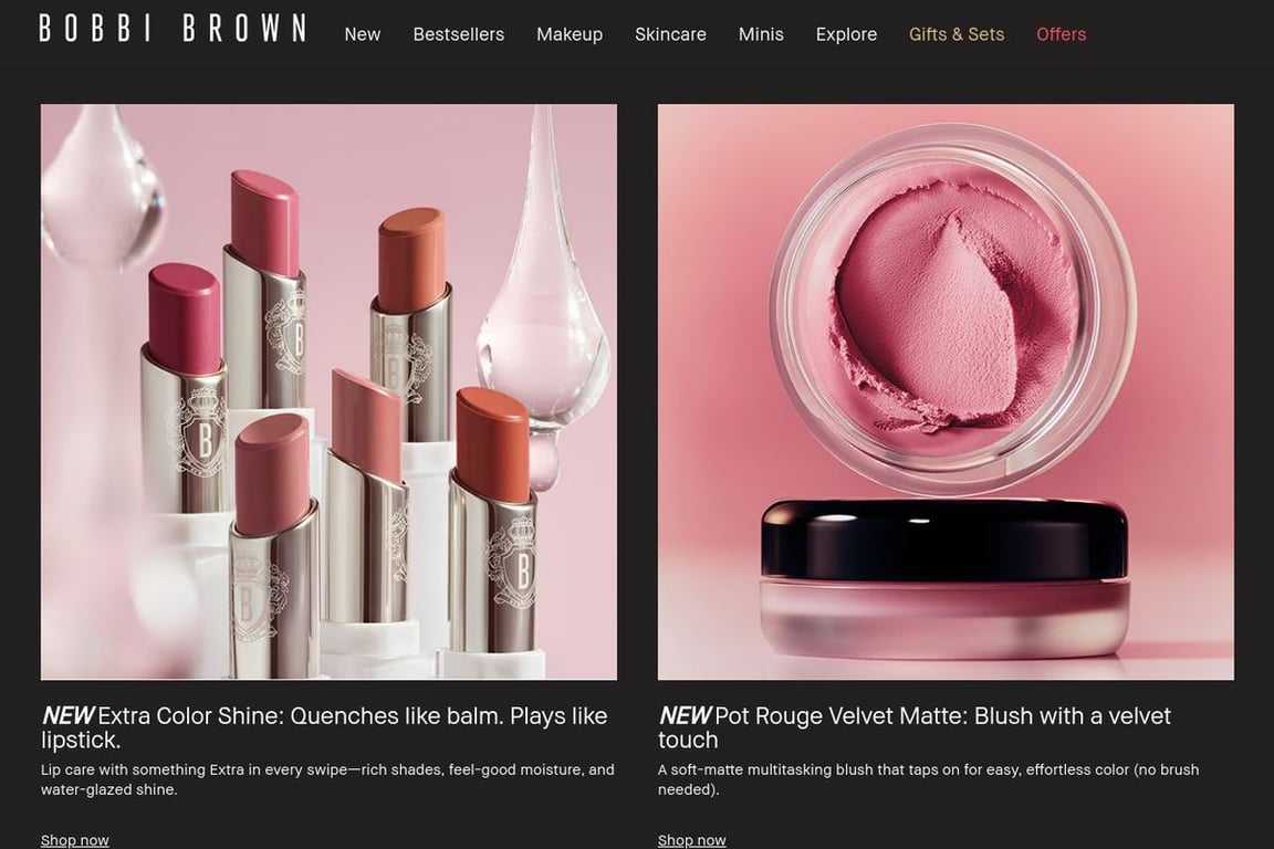 Bobbi Brown homepage