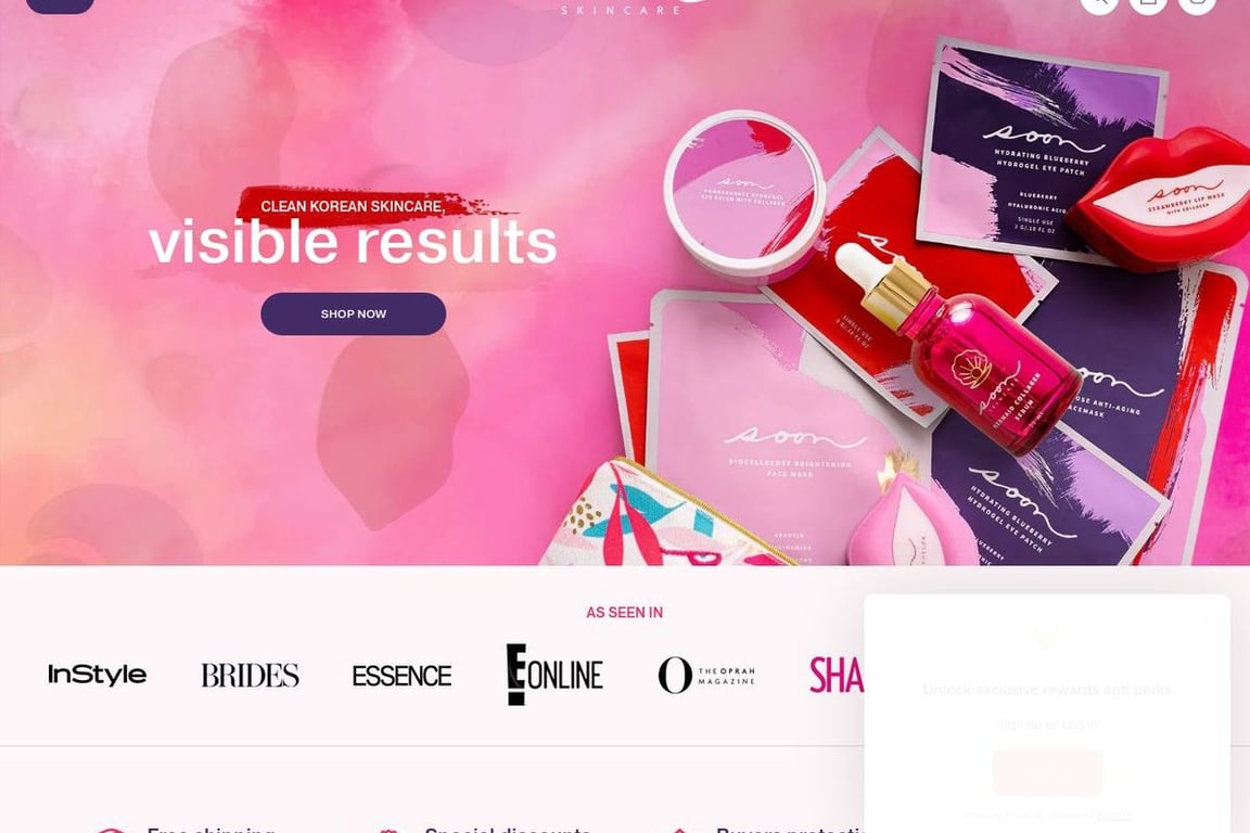 Soon Skincare Inc. homepage