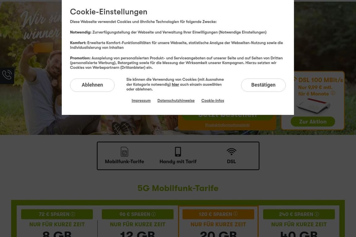 WinSIM DE homepage