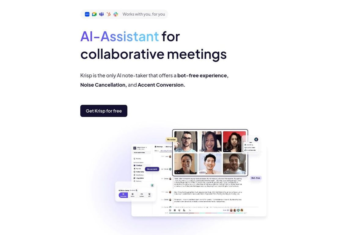 Krisp homepage