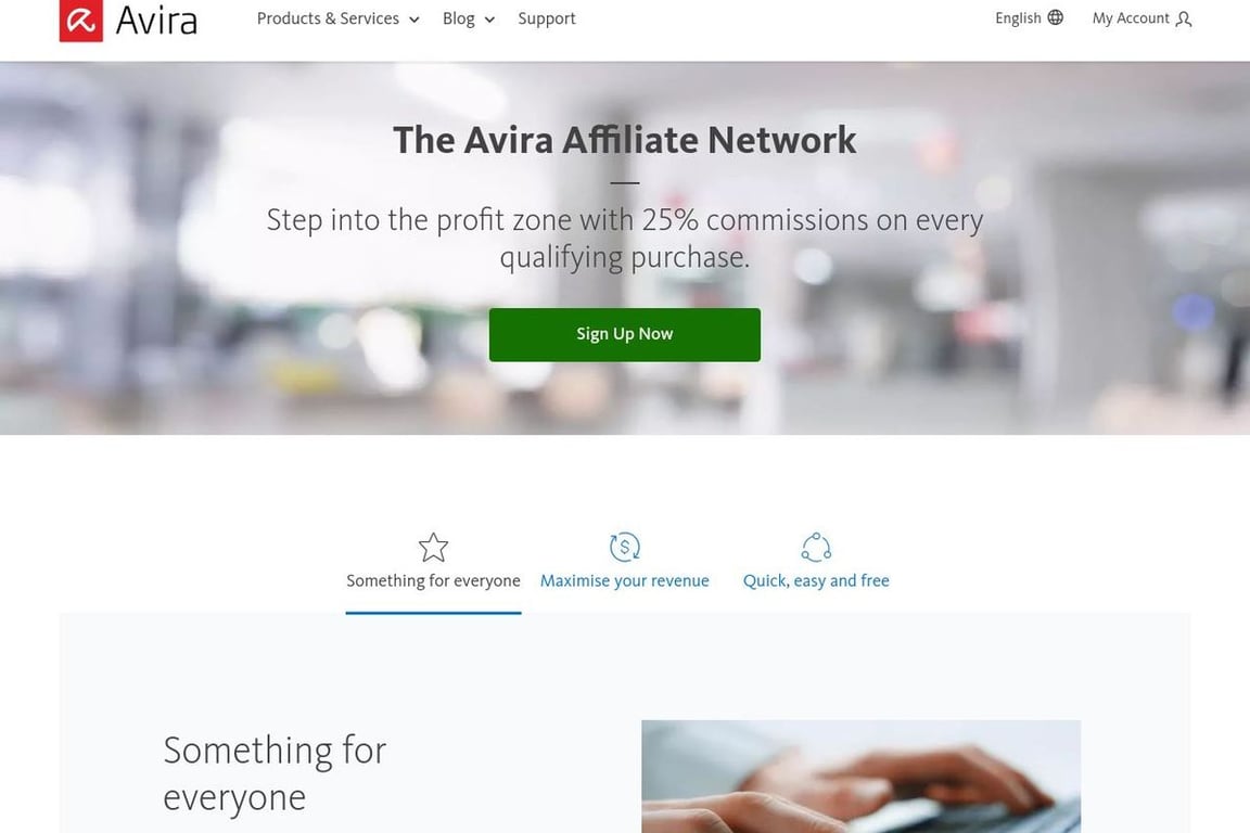 Avira CA affiliate program signup page